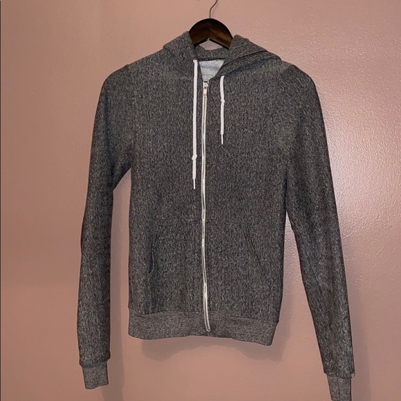 American Apparel - grey zip hoodie - Picture 2 of 4